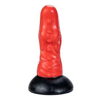 18.3CM Red Black Huge Monster Cock Wide Thick Anal Butt Plug Realistic Dildo G-spot Masturbator Sex Toys For Adult Women 3