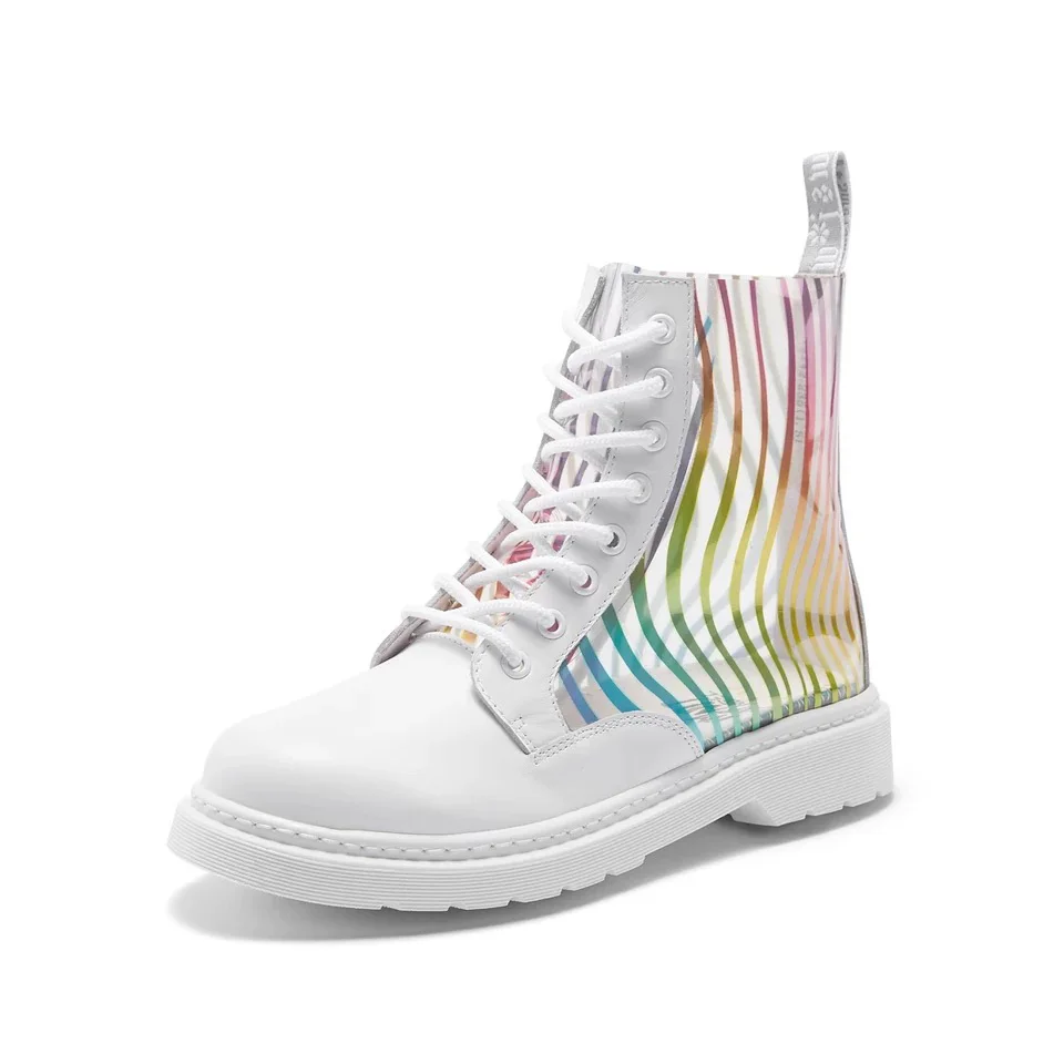 IGU/женские кроссовки на плоской подошве; повседневная обувь на платформе; tenis feminino; высокие прозрачные кроссовки с толстой подошвой в стиле Харадзюку для женщин - Цвет: Прозрачный