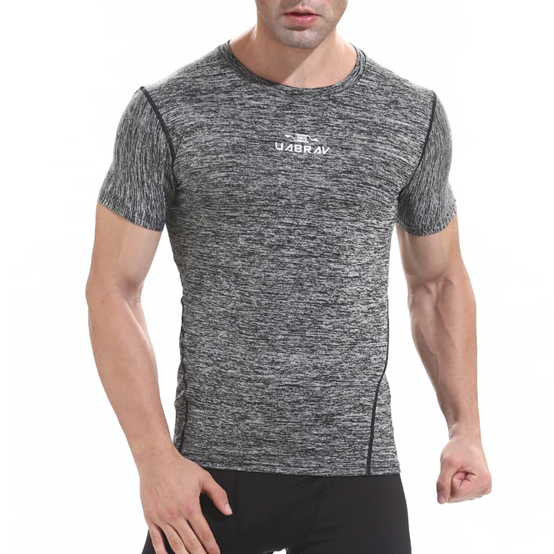 High Quality Sport Tops Muscle Running T Shirts Tees Men Gym Compression Tight Fitness Jersey Quick Dry Sportswear | Спорт и