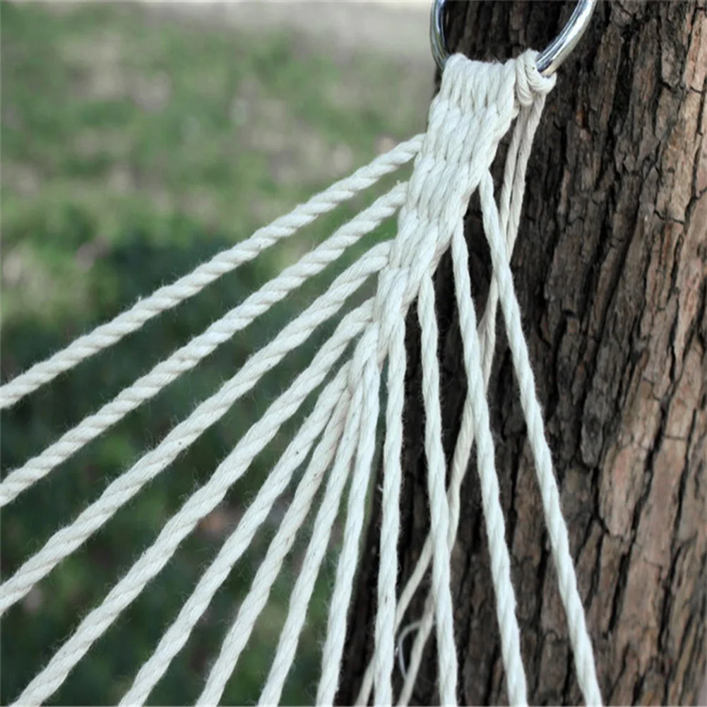 HOT SALES!!! Outdoor Travel Wooden Stick Cotton Rope Hammock Swing Hanging Sleep Bed Netting Wholesale Dropshipping