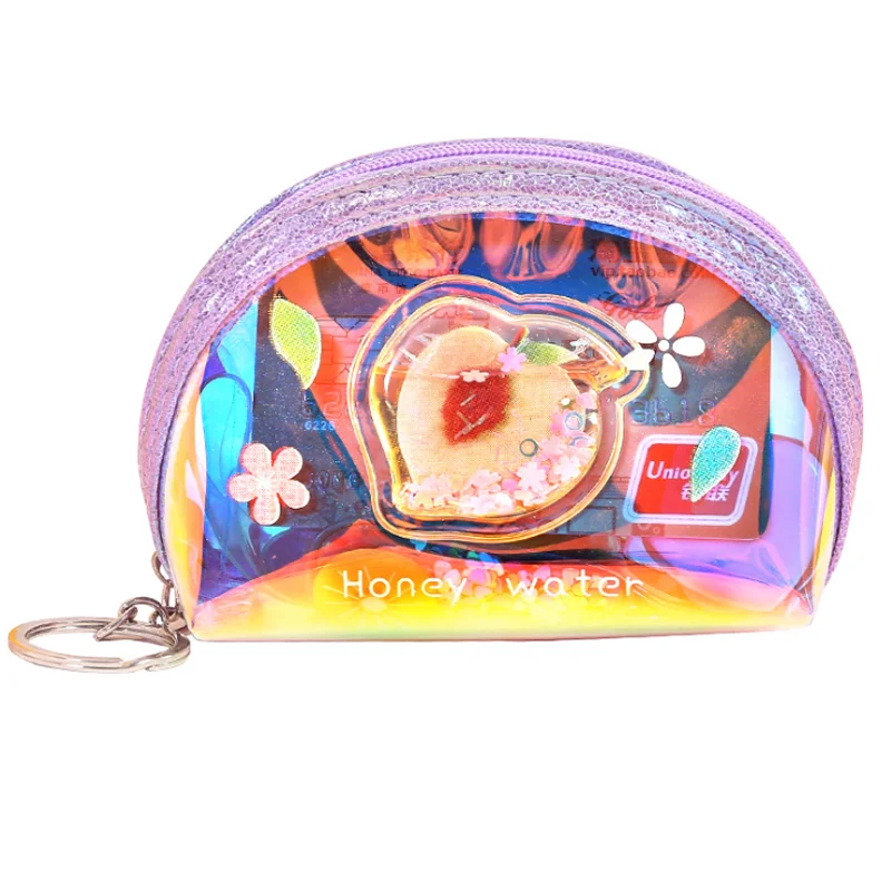 

Kawaii Pencil Case Laser Coin Purse Female Short Section Student 2020 New Fashion Ins Multifunctional Small Fresh Storage Bag