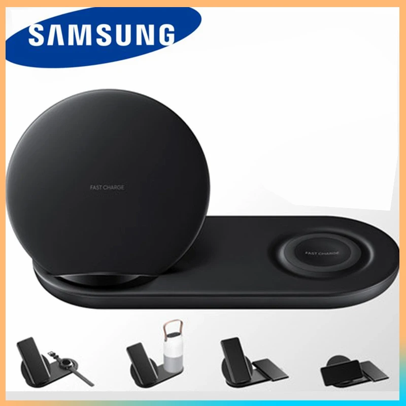 Original Samsung Wireless Fast Charger Dual Fast Charge Galaxy S6 s7 edge s8 s9 s10 Plus Note 9 Gear S Dock For iwach iphone
