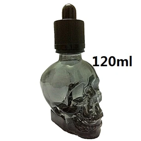 120ml Lucid Black 7 цветов на каждый день череп горький бутылка горькой блошницы медицинская капельница горький бутылки 30/60/120 мл - Цвет: 120ml Lucid Black