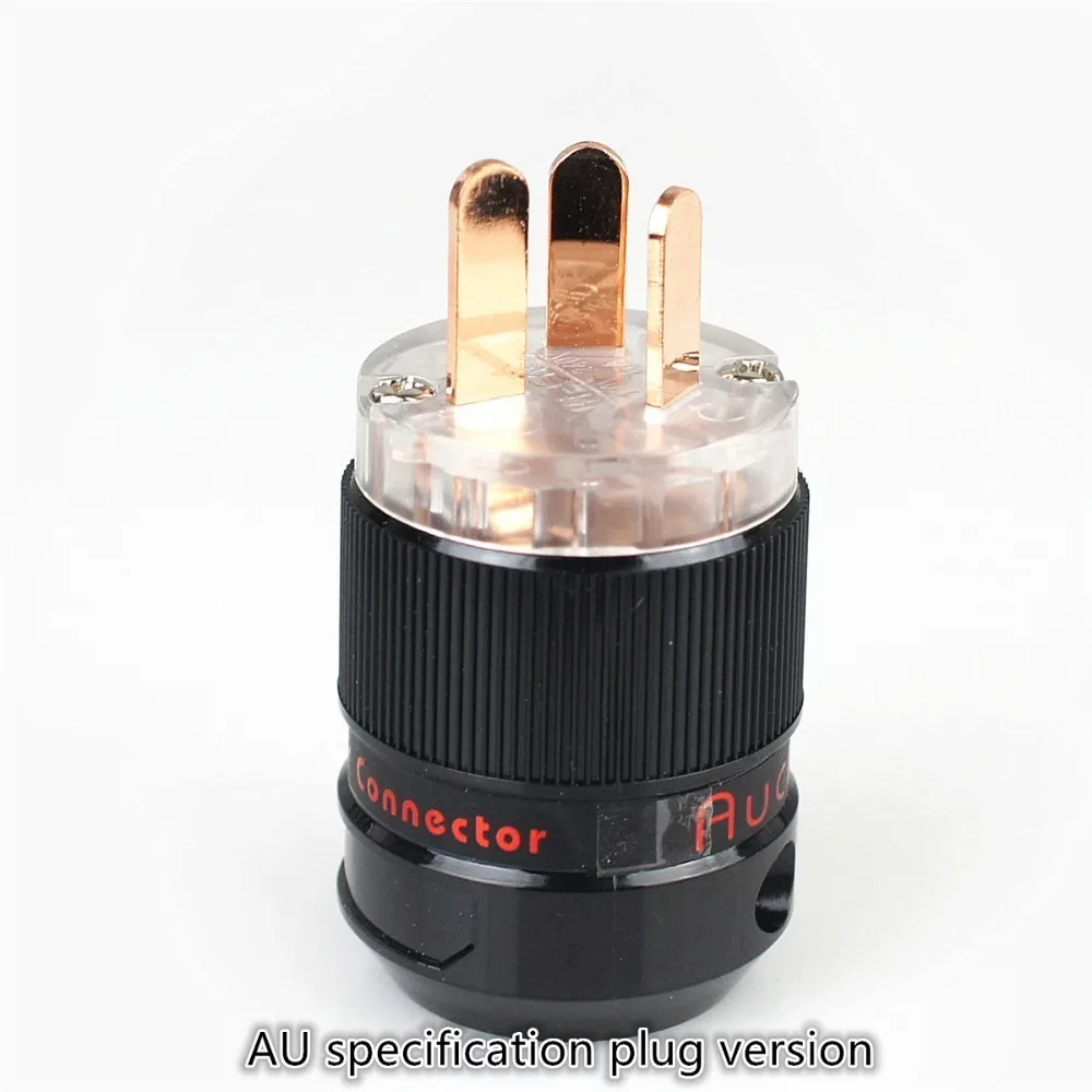15A/240 В Hifi позолоченный US/AU/EU разъем питания+ IEC гнездовой разъем AC шнур питания Вилки для кабеля 8 мм-18 мм кабель питания