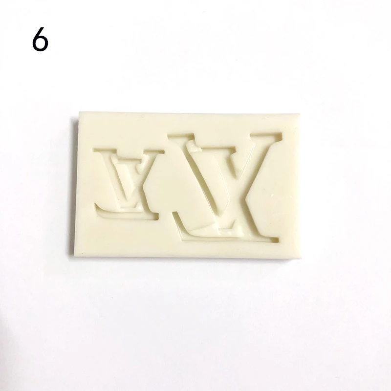 Double Letter L Silicone Cake Mold DIY Double Letter V Baking Moulds Brand Name Logo Mousse Molds Fondant Cake Decorating Tools2