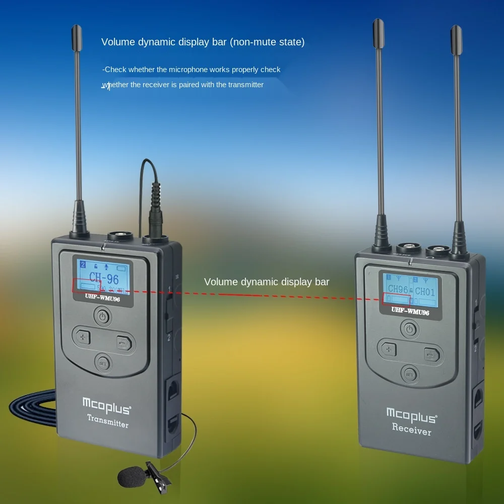 Mcoplus UHF-WMU96 Microphone Receiver Wireless