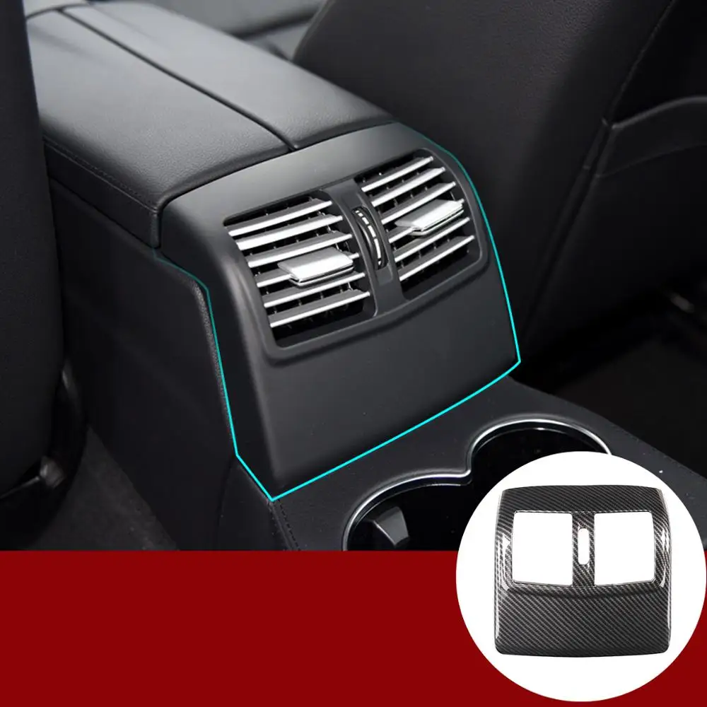 

For Mercedes Benz E Class W212 2012-2015 ABS Carbon Fiber Rear Air Conditioning Vent Cover Trim Interior Car Accessories
