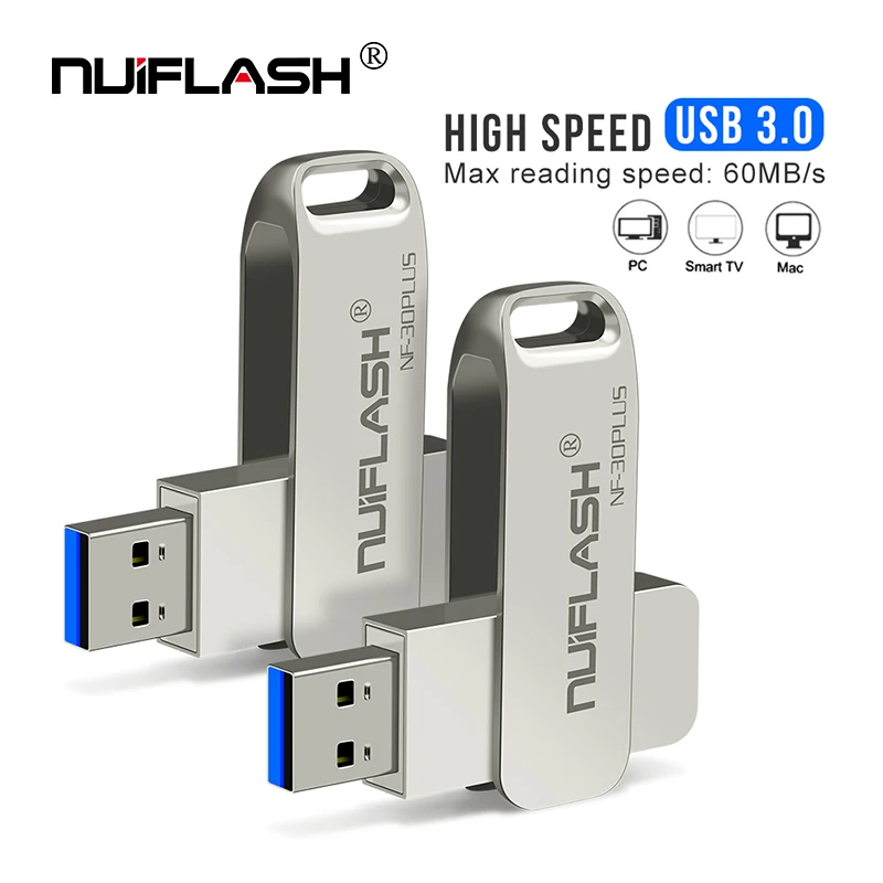 Высокая скорость 3,0 USB флэш-накопитель 128 Гб 64 ГБ 32 ГБ скорость до 60 м/с Флешка 16 Гб металлический флеш-накопитель вращается флэш-память usb ключ