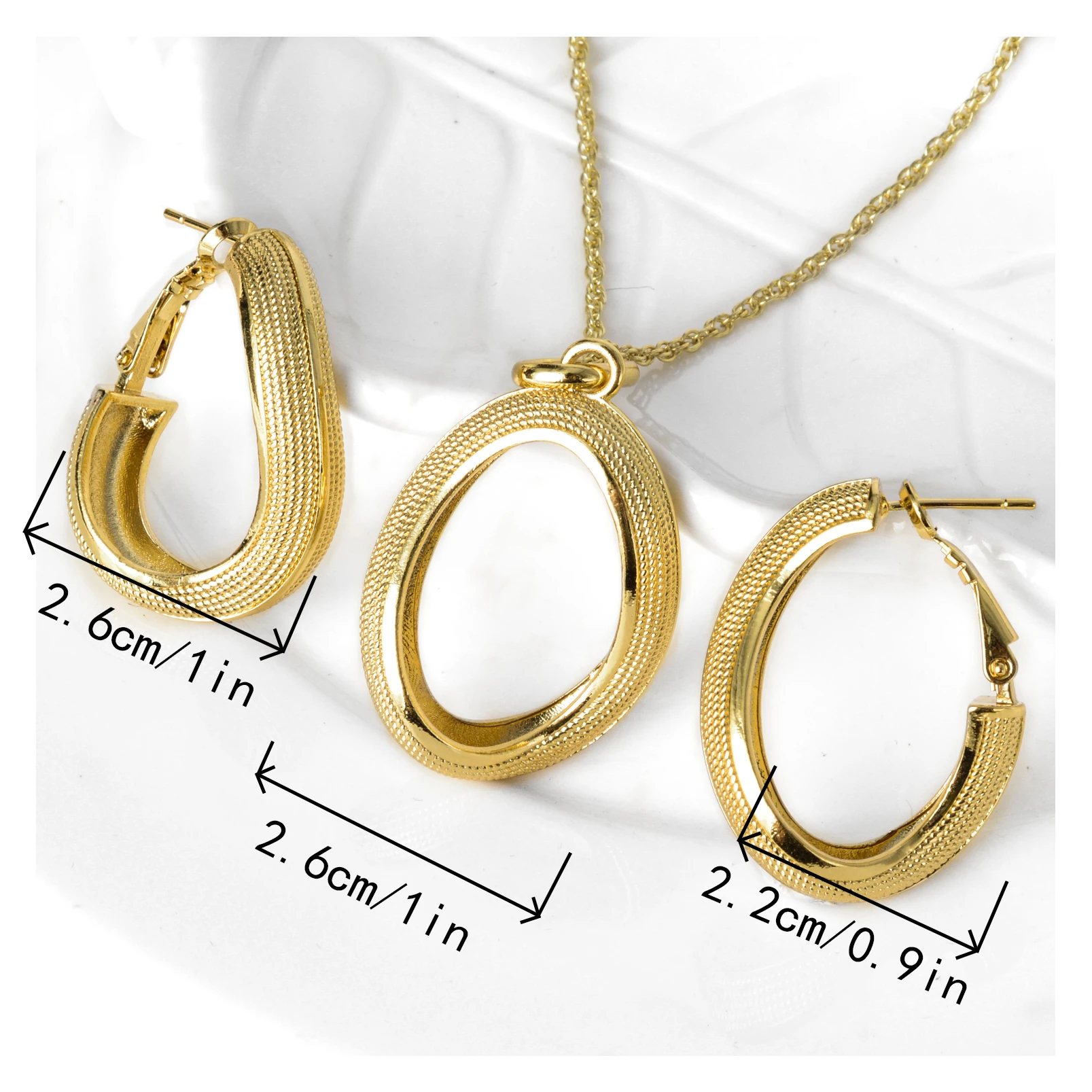 9ct Gold & February Birthstone Pendant & Stud Earrings Set |  Jewellerybox.co.uk