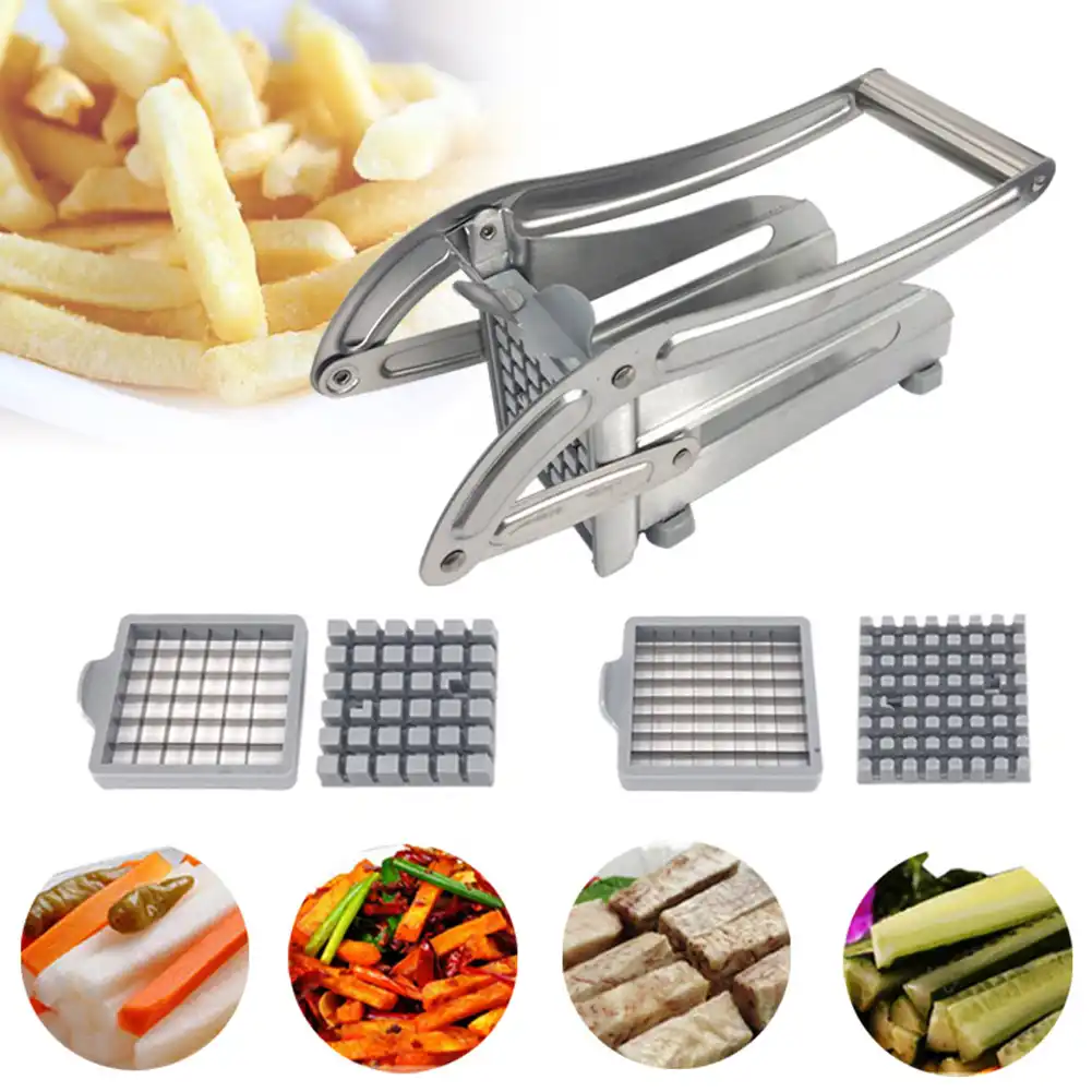 Stainless Steel Home French Fries Potato Chips Strip Slicer Cutter Maker Chopper