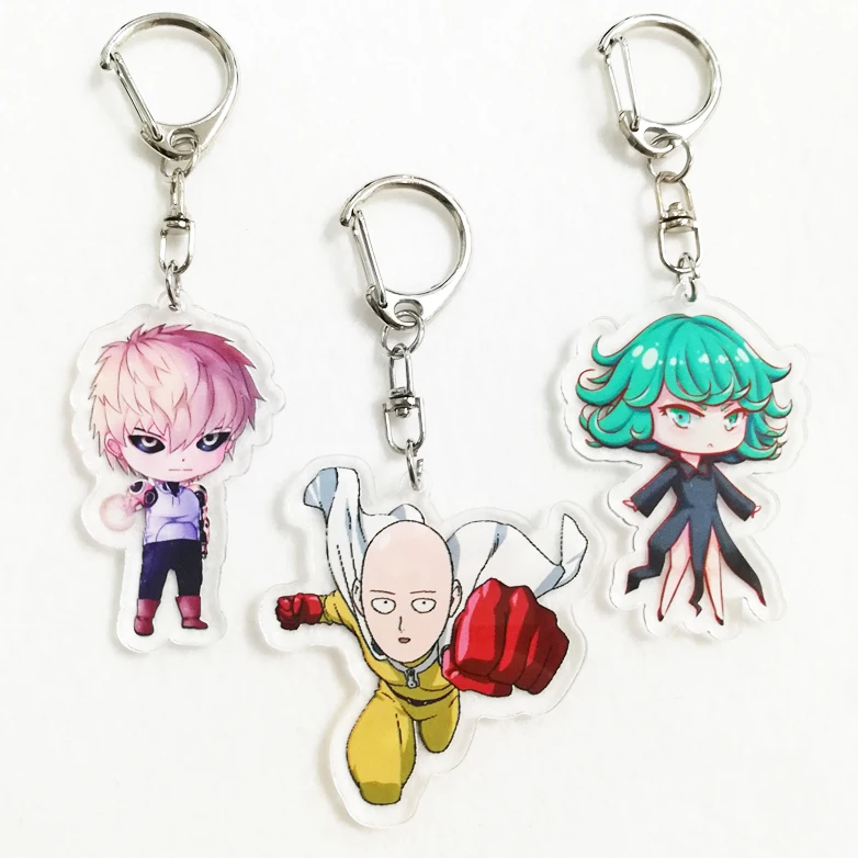 Новый 4 стиля Аниме One Punch Man брелок Saitama Genos Senritsu no Tatsumaki Милый Забавный мультяшный