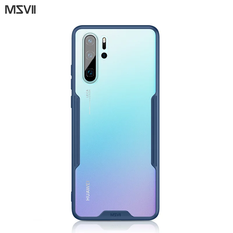 Msvii чехол для телефона для huawei P30 Pro Чехол силиконовый для huawei P20 чехол P30 чехол 360 прозрачный для huawei P20 Pro Coque Capa - Цвет: Синий