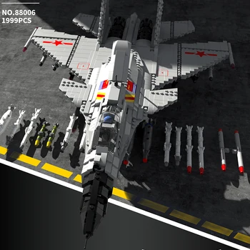

2020 NEW Military series air fighter aviation aircraft flying shark ship J-15 multi-purpose carrier-based building blocks toys