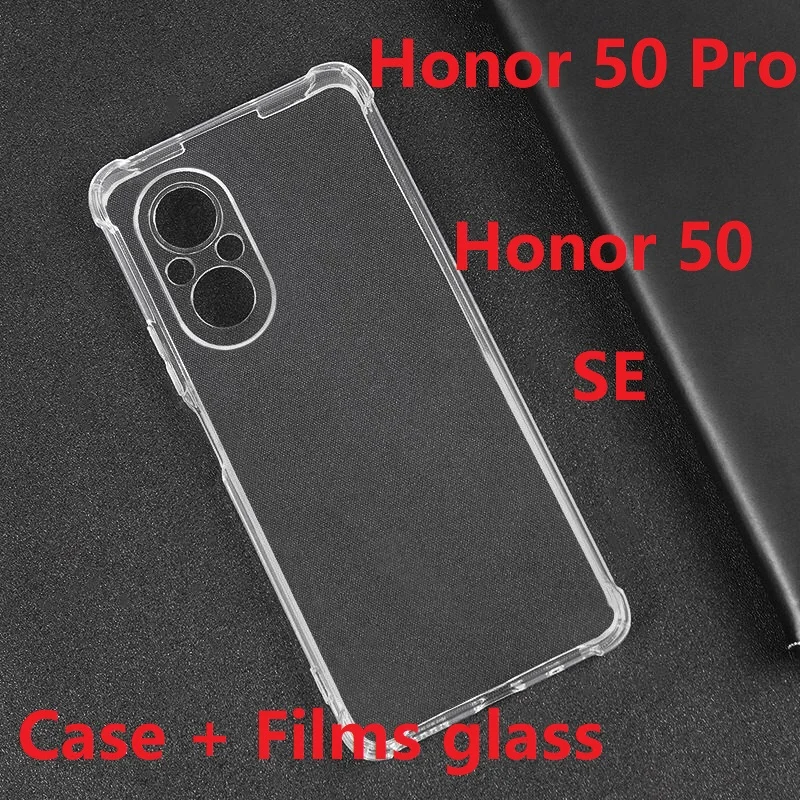 Прозрачная ПВХ-пленка для Honor 50 Pro Чехол закаленное Стекло мягкий прозрачный из