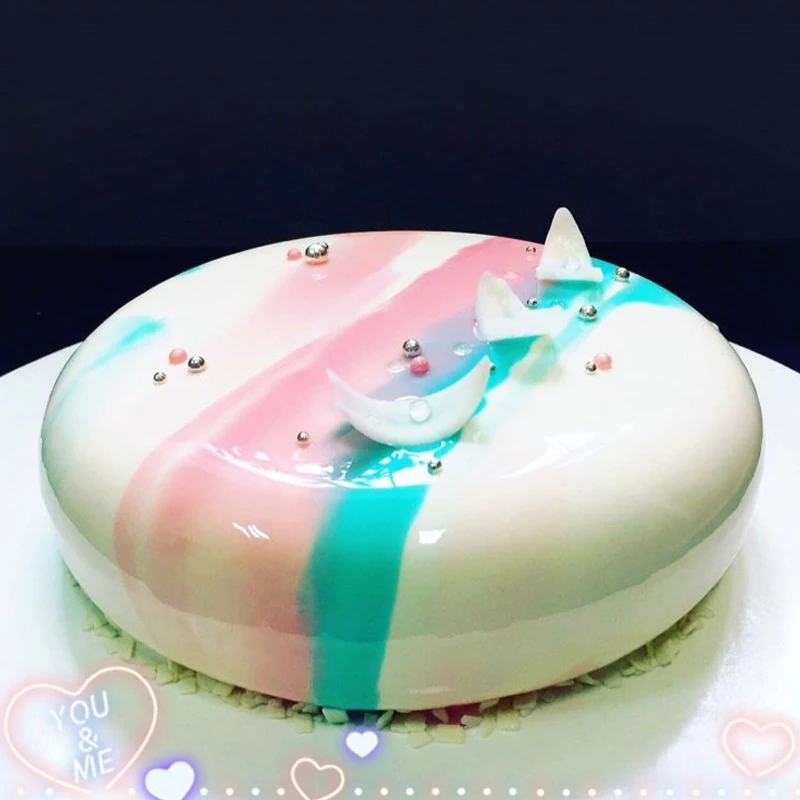 Сплющенная силиконовая форма круглая для торта мусса поднос выпечки шоколадный