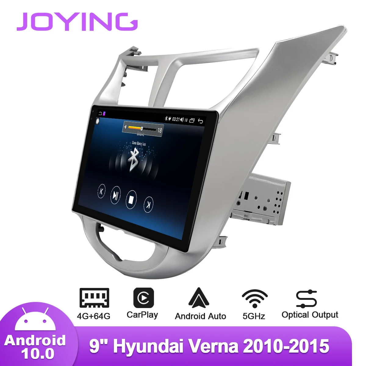Автомобильное радио Joying 9 дюймов Android 10 для Hyundai Solaris Verna 2010 2015 Carplay Авто DSP сабвуфер