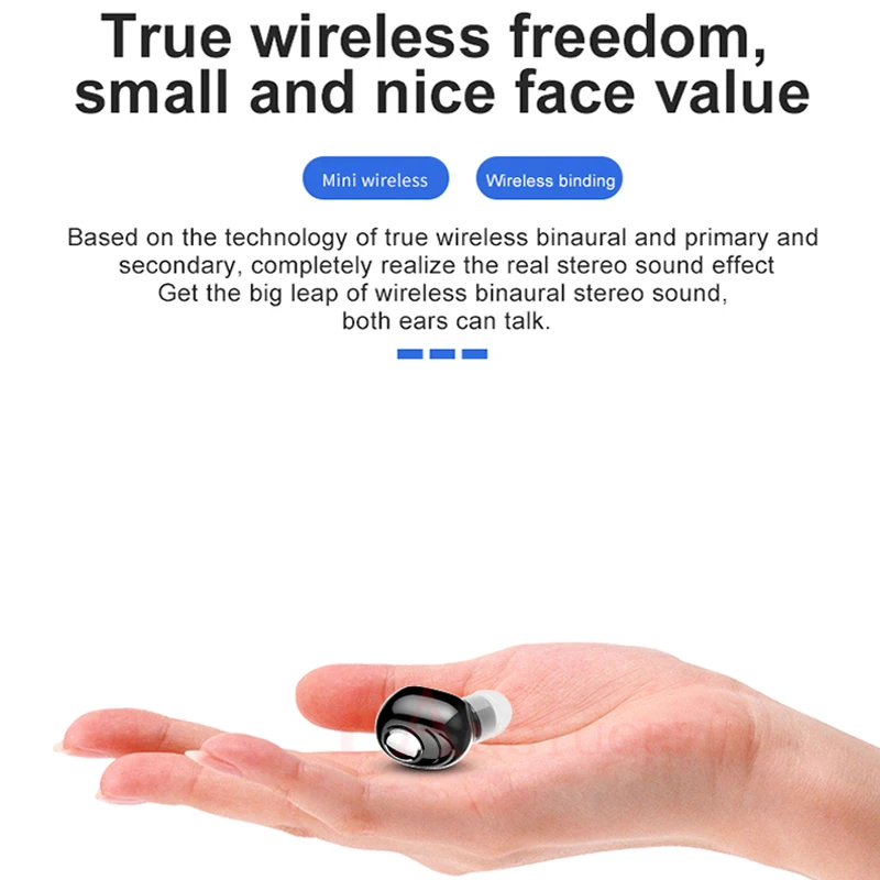 FANGTUOSI мини Беспроводной Bluetooth наушники-вкладыши стерео гарнитура Спорт Музыка громкой связи Bluetooth гарнитура наушники с микрофоном для iPhone 11 huawei