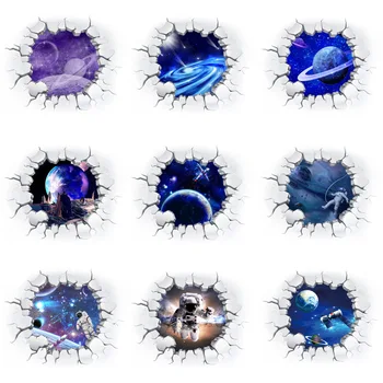 

10 Styles Space Galaxy Planets Wall Sticker Vinyl Art Mural Decals Creative Universe Star Wall Paper Kids Room Decorate Stickers