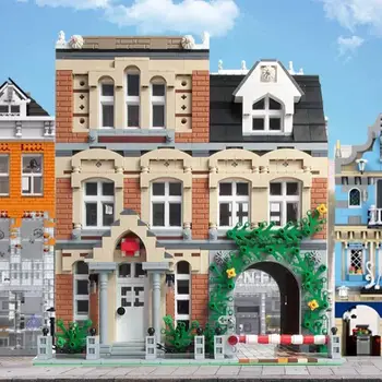 

Moc City Streetview Series The Town Hospital University Post Model Kit Building Blocks Fit Creator Expert Bricks Toys Diy Gifts