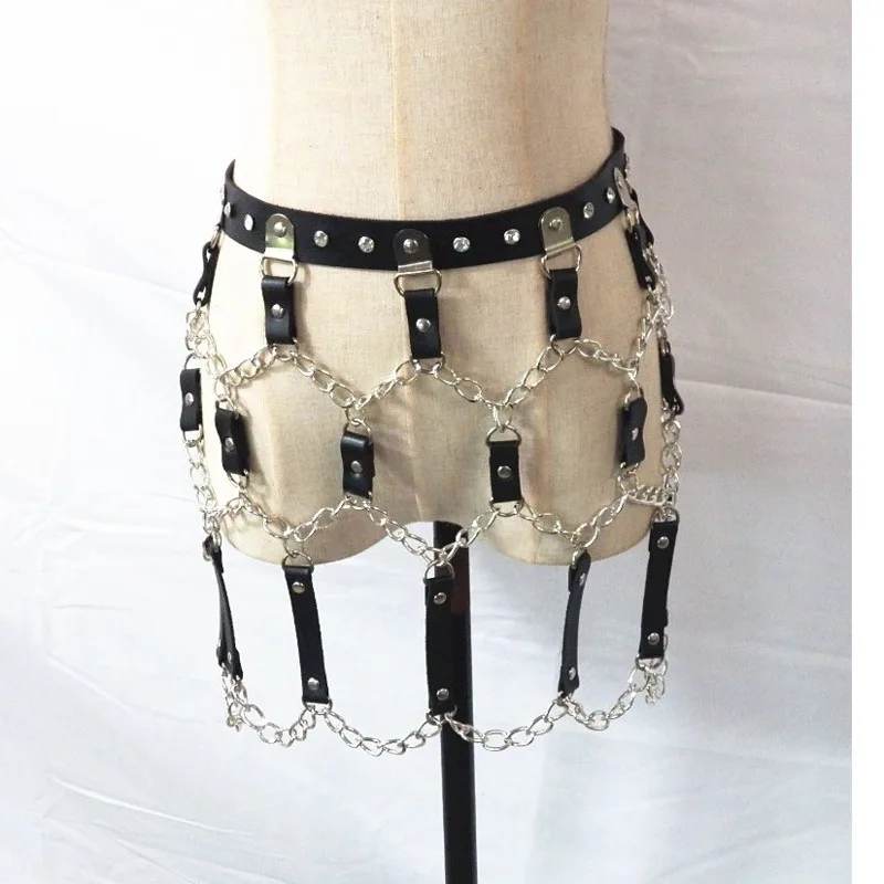 WKOUD EAM 2020 European And American Style Pure Hand-made Harajuku Punk Abdomen Belt Sexy Rhinestone Inlay Accessories ZE049 | Аксессуары