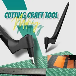 Coupe papier à lame rotative 360, outil de coupe artistique, 3 lames de remplacement, couteau de coupe artisanal, résistant à l'usure 