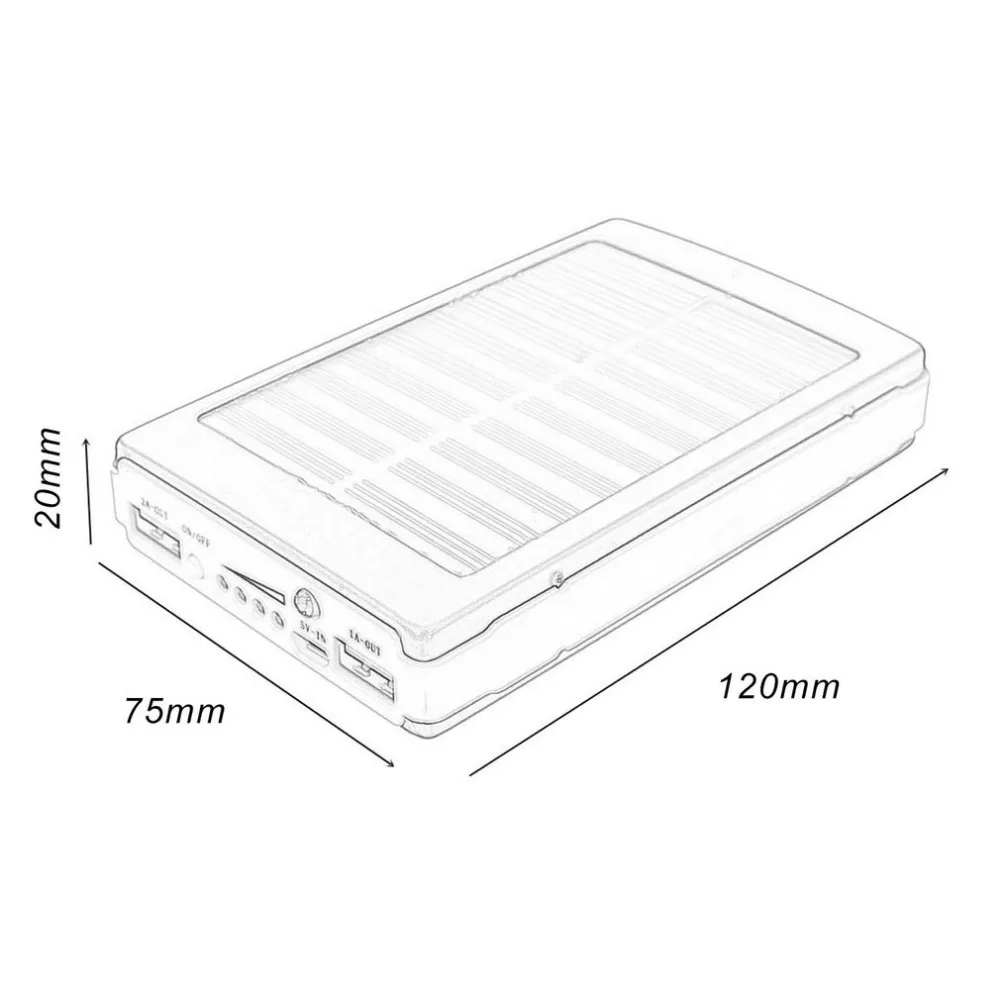 Портативный внешний аккумулятор с солнечной панелью и большой емкостью 50000 мА/ч, Внешнее зарядное устройство для смартфонов, акция, новинка