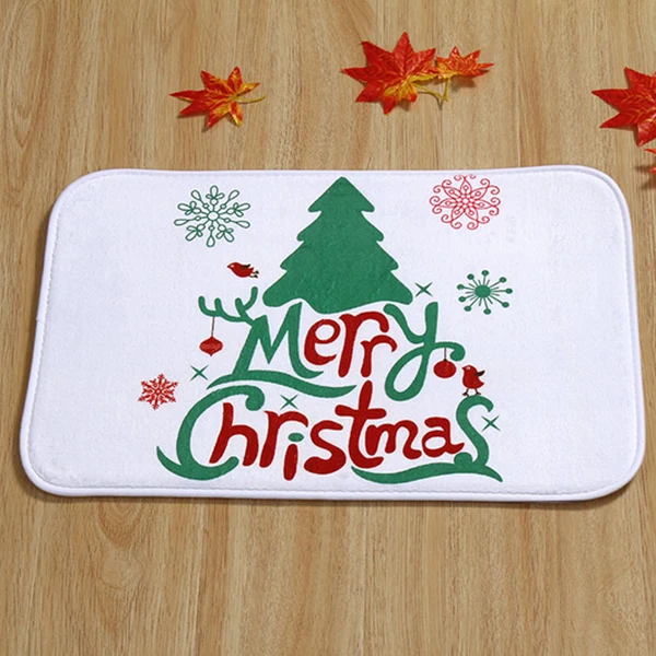 Абсолютно нескользящий фланелевый коврик, шикарный Рождественский коврик со снеговиком, дверной ковер для дома
