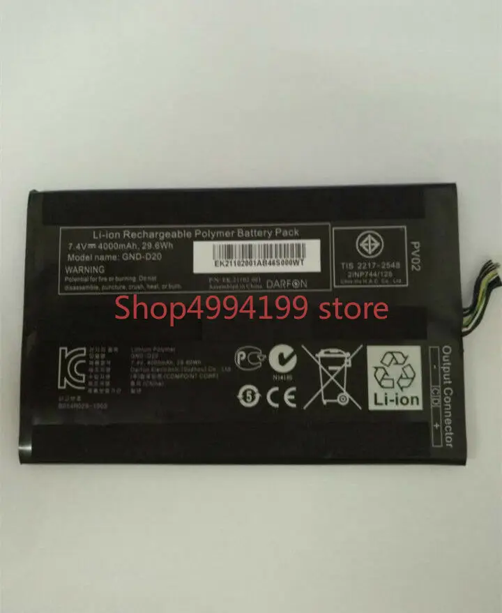 

Genuine GND-D20 Battery For Gigabyte S1080 Tablet PC Series