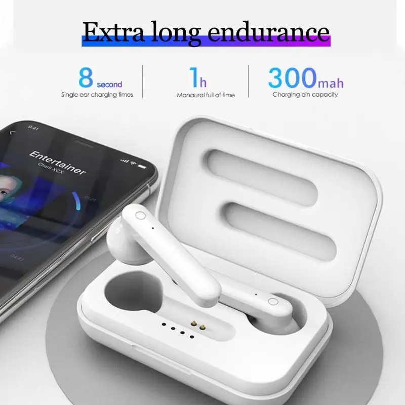 Bluetooth гарнитура, беспроводная гарнитура, Bluetooth 5,0, мини беспроводной наушник для iPhone X, 8 миллиметров, samsung S8, шумоподавление, новинка