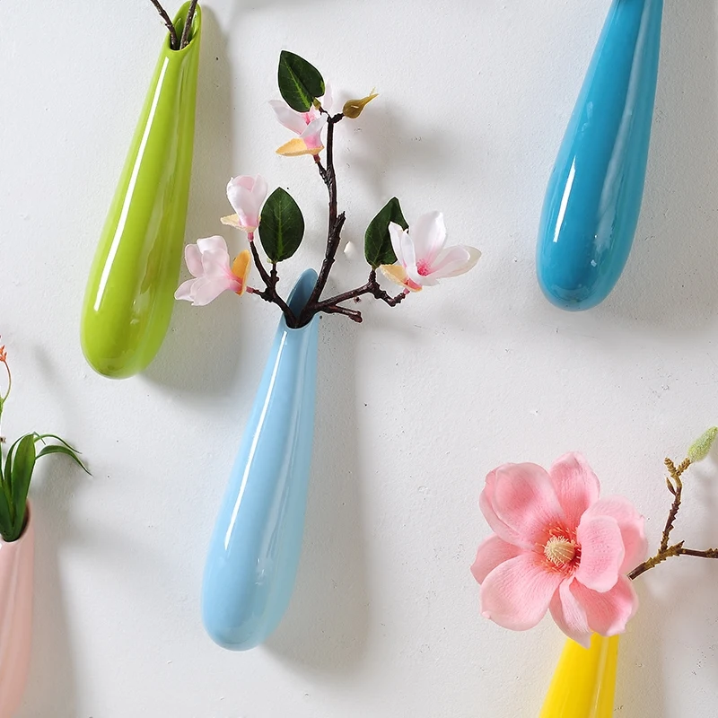 Creative-Droplet-Shape-Ceramic-Wall-Vase-Hanging-Chinese-Porcelain-Flower-Vases-Modern-Home-Living-Room-Restaurant (2)