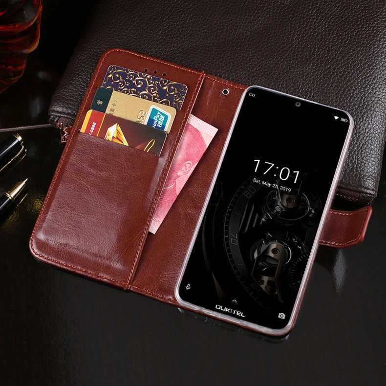 Роскошный винтажный Чехол-книжка в деловом стиле из искусственной кожи для Oukitel K12, чехол-кошелек с отделением для карт и подставкой, чехлы для мобильных телефонов