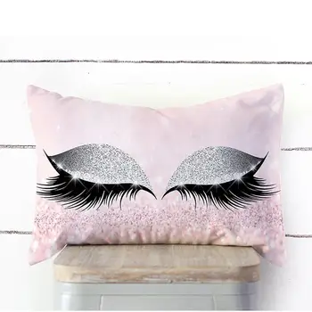 

Soft velvet pillowcase 30x50cm pink gold eyelash satin pillowcase case christmas satijnen kussensloop 20O28