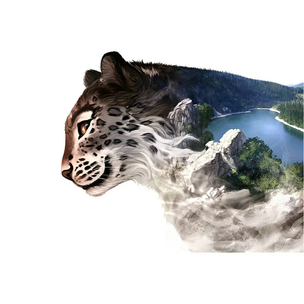 Сделай Сам Алмазная вышивка Jaguar пейзаж 5D алмазная картина крестиком леопардовые