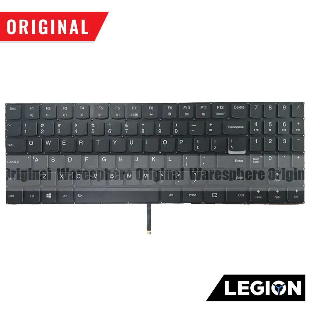 Для lenovo Legion Y530 Y530-15ICH ЖК-Дисплей задняя крышка передняя рамка Упор для рук Нижняя Верхняя Нижняя база чехол клавиатура - Цвет: US Backlit Keyboard