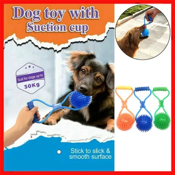

Pet Toys with Suction Cup Dog Push Toy with TPR Ball Pet Tooth Cleaning Chewing Rubber Dog Toys for Small Dogs Rubber Dog Toy