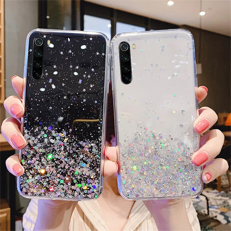 Роскошный блестящий чехол со звездой для Xiaomi Redmi Note 8 Pro 8T 7 5 4X 5A 6A 7A 8A G0 K20 6 мягкие