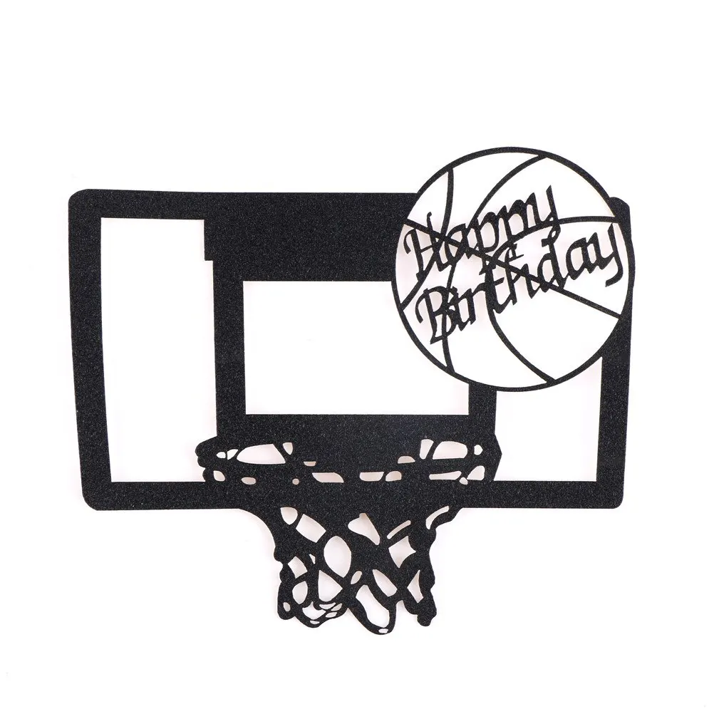 С Днем Рождения Баскетбол кекс торт Toppers Книги по искусству двери флажки для