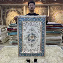 Yilong 2'x3' Восточный шелковый ковер ручной работы изысканные маленькие шелковые ковры hereke(HF079B