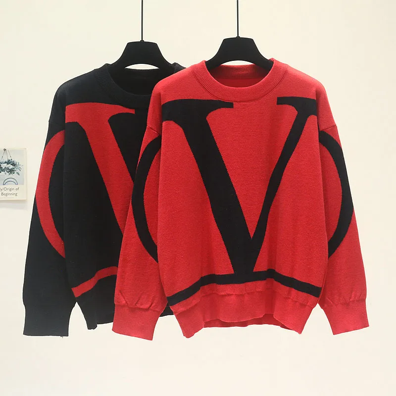 Sweaters Autumn Winter Fashion Letter Women's