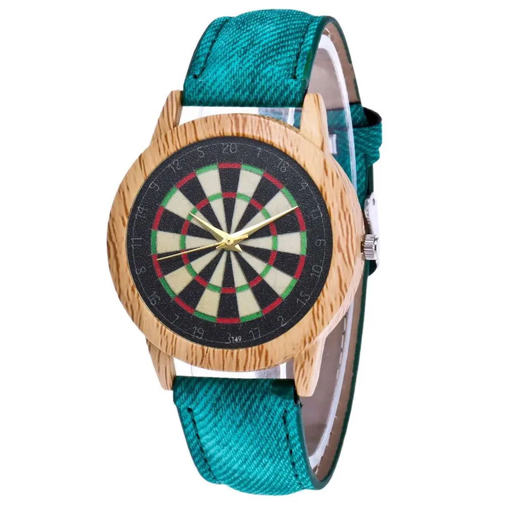 

Dart Board Retro Pattern Fashion Denim Black Strap Cheap Wristband Women Quartz Watch Girl Valentine Chrismas Boys Gifts 2019