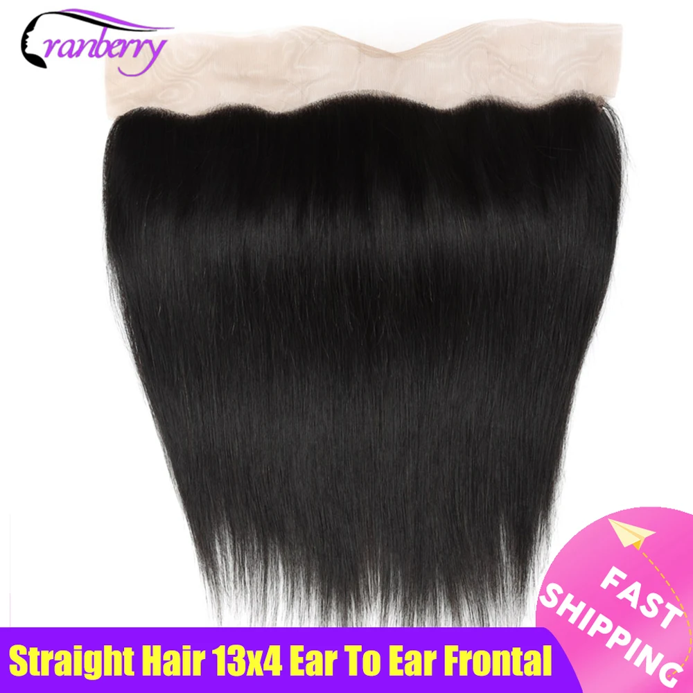 Cranberry Hair Peruvian Straight Hair Ear To Ear Lace Closure Frontal Free Part 100 Remy Human Hair 13x4 Swiss Lace Frontal Ear To Ear Ear Laceear Lace Frontal Aliexpress