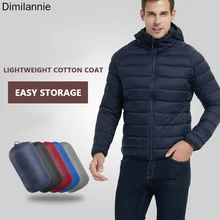 Новинка, зимняя мужская Сверхлегкая куртка-пуховик с капюшоном на белом утином пуху, теплая куртка, портативная посылка, мужская куртка, пальто 3XL