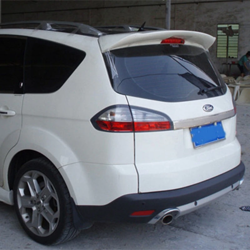 Спойлер для Ford S-max Smax 2006-2013 АБС-пластик Неокрашенный грунтовочный цветной задний спойлер для украшения автомобиля