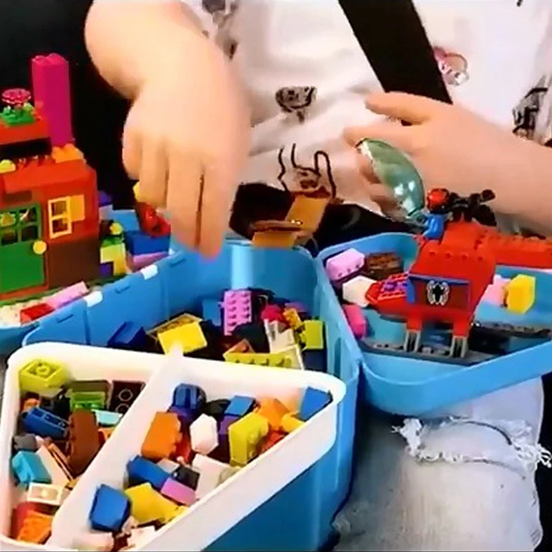 Новые милые портативные строительные блоки Набор сумок многофункциональные