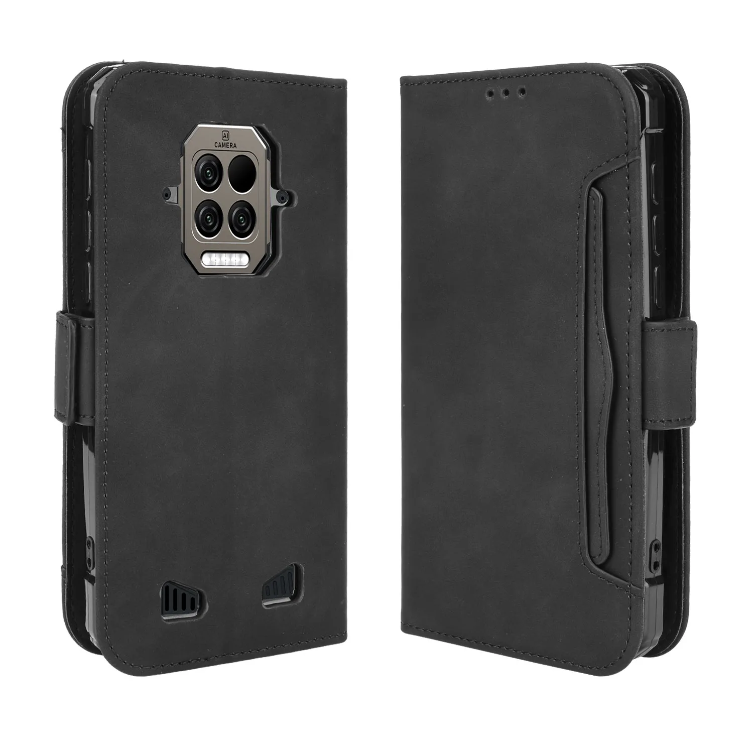 Leather Wallet Flip Case with Multi-card Slots