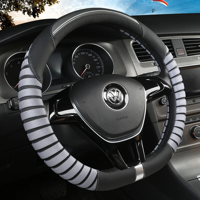 Полностью покрывающие чехлы из экокожи для автомобильного рулевого колеса чехол