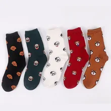 Весенние Новые Модные женские носки с мультяшной собачкой Harajuku корейские милые забавные милые уличные Хлопковые женские носки Kawaii с животными