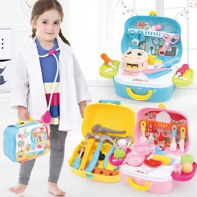 Игрушка для дома, моделирование чемодана, игрушка для приготовления пищи, кухонный инструмент, медицинский игровой набор для детей на день рождения
