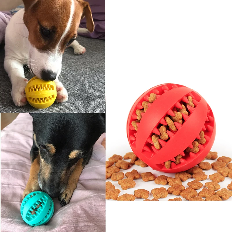 

Dog Toys Stretch Rubber Leaking Ball Pet Cat Dog Interactive Toy Pet Cat Dog Chew Toys Tooth Cleaning Balls puppy toys