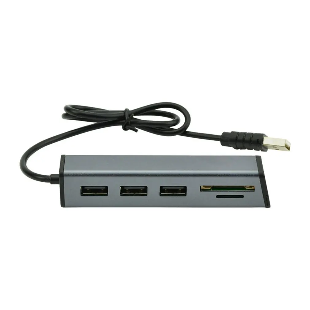 USB 2,0 концентратор Алюминиевый мульти-в-одном кард-ридер концентратор с подставкой для мобильного телефона - Цвет: 3USB 1TF 1SD